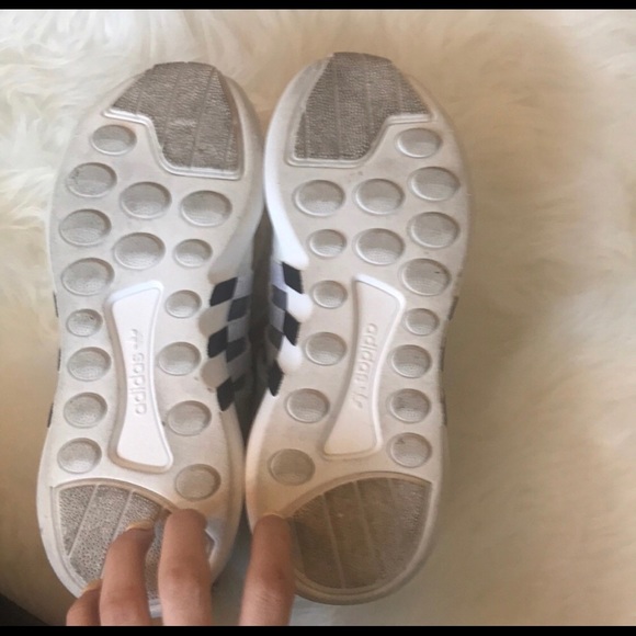 Womens White EQT Adidas size 6.5 - Picture 5 of 5